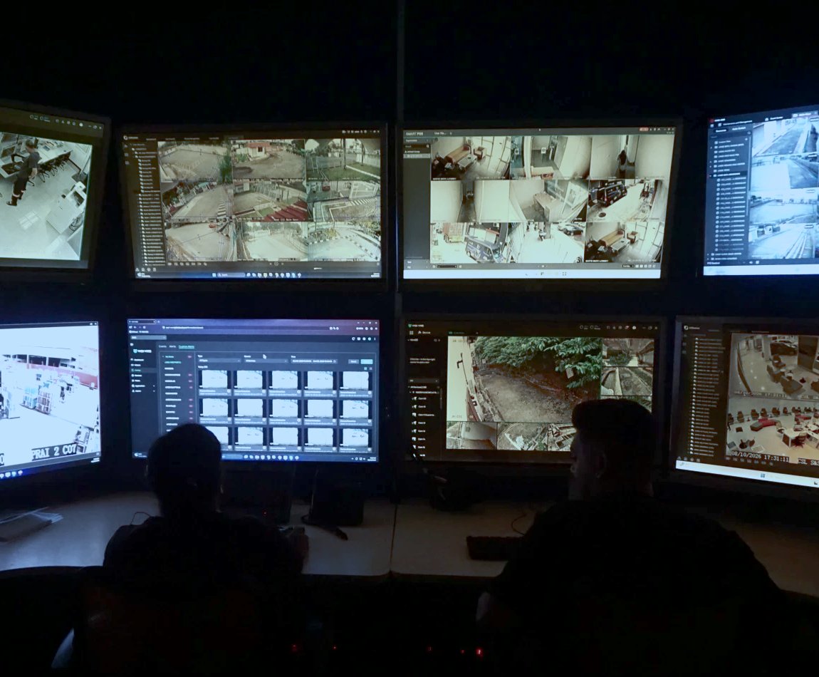 QC Command operators monitoring live CCTV feeds